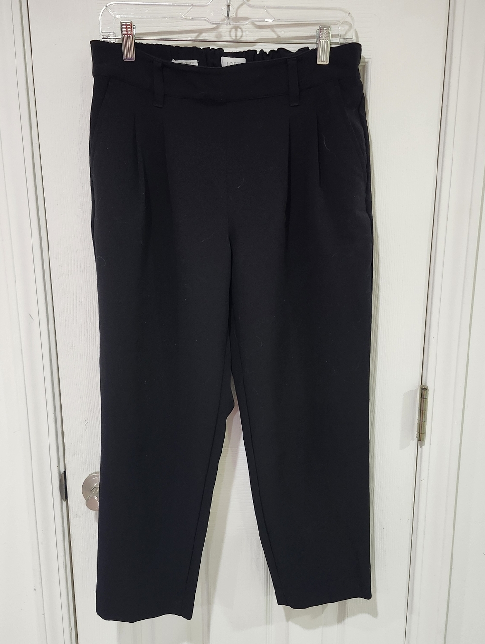 Loft SZ Med Petite Elastic Waist 28, Inseam 24 Tapered High Rise Pant Pre-owned